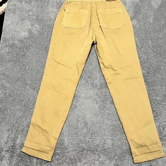 Judy Blue Jeans Womens 11 /30 Khaki High Waisted Grment Dyed Cuffed Jogger - Picture 3 of 11